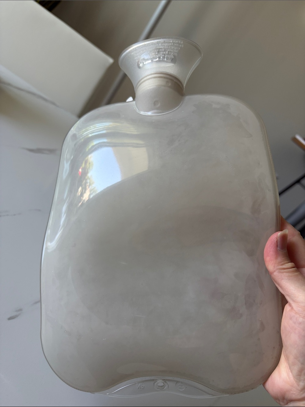 Fashy transparent thermoplastic hot water bottle